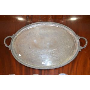 Hardy Bros. Sydney Oval Silver Plated Tray 1891 Inscription - Trays ...