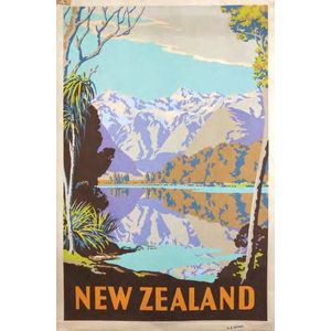 'New Zealand Lake Matheson' poster Artist Marcus King. Height…