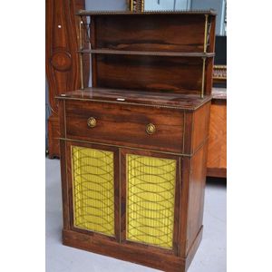 Fine antique English Regency brass bound rosewood secretaire…