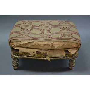 Sold at Auction: Vintage square foot stool, approx 26cm H x 31cm W