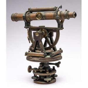 Transit or Theodolite Brass Surveyor Instrument & Case, Stanley, London