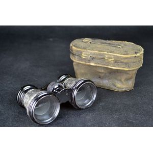 A Victorian sterling silver cased pair of opera glasses…