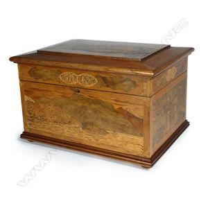 A fine native timbers jewel box, by Alexander Leith (b.1880),…