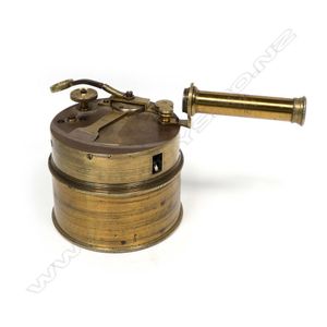 A 2 inch brass drum or pocket sextant by A. Abrahams & Co.,…