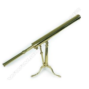 A 19th century brass library telescope, by 'M. Berge, London,…