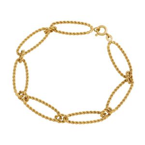 18ct gold bracelet, Italy, composed as a line of twisted rope&hellip;