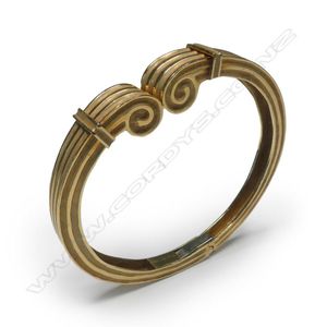 Greek Style Gold Bangle by Robert Wander for WINC - Bracelets/Bangles ...