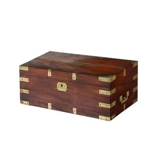 A rare early Australian cedar and brass bound writing box,…