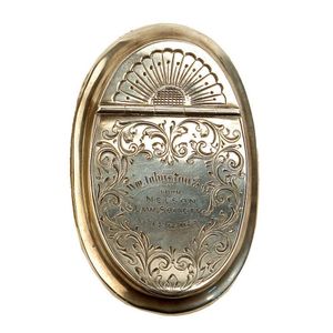 An Edwardian silver curved oval table snuff box, boat form, the…