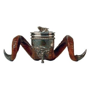 A large and impressive Victorian period Scottish double ram's…
