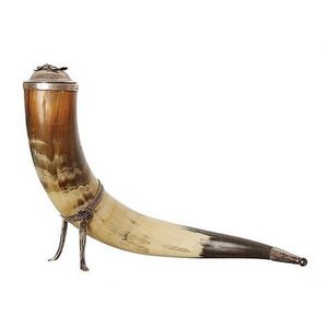 A Swedish silver mounted horn snuff mull by Otto Wilhelm…