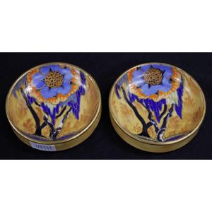 Pair of art deco Carlton Ware 'tree' pin dishes circa…