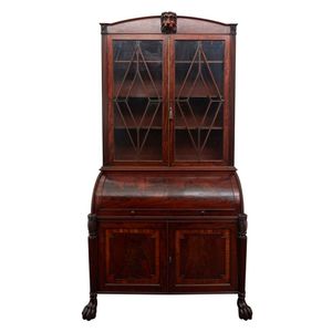 Bill Bradshaw's Regency mahogany cylinder library bookcase, the&hellip;