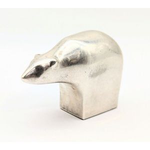 Dansk design mid century bear, cast metal figure of a polar bear