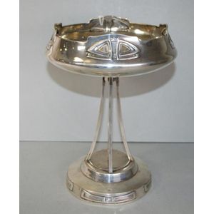 Continental Art Nouveau silver centrepiece applied decoration…