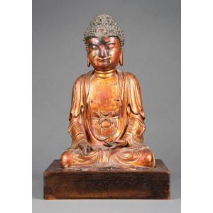 Gold Buddha Figure, Ming Dynasty, 17th Century - Zother - Oriental