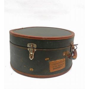 Leather Hat Box Vintage Hat Box Luxury Hat Box Round Leather -   Australia