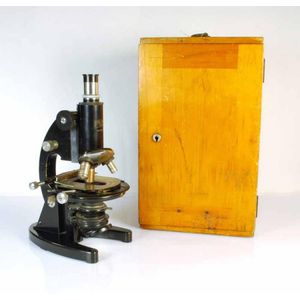 A Carl Zeiss large compound microscope, c.1950, with original…