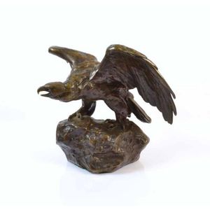 Bronze, Antoine-Louis Barye (1796-1875) 'Eagle', c.1900, with…