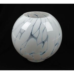 Eamonn Veriker spherical white and clear Australian Art glass ...