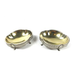 A pair of late Victorian style salt dishes, with gilt bowls… - Bowls ...