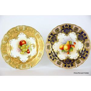 Signed Royal Worcester Bone China Cabinet Plates, 1938 - Royal