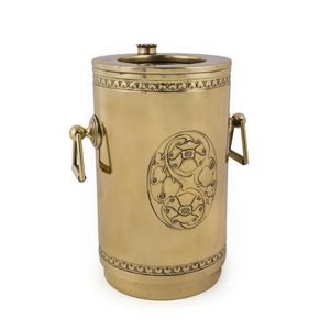 W.M.F German wine cooler, brass, circa 1910, 24 cm high