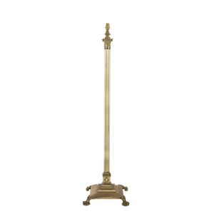 vintage torch flame solid brass torchiere floor lamp, original Stiffel  glass diffuser shade