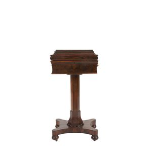 A William IV work box on stand, rosewood, circa 1835, 79 cm…