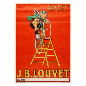 Mich - Bicyclette J.B. Louvet, vintage lithograph. Printed C.…