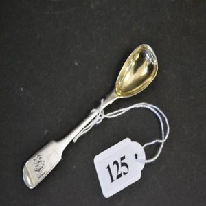 FashionJunkie4Life Sterling Silver Salt Spoon or Mustard Spoon with Square Bowl 