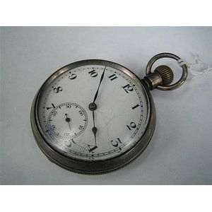 Birmingham 1915 Silver Pocket Watch with Arabic Dial - Watches - Pocket ...