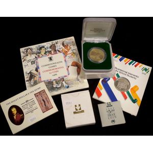 Five various Australian commemorative coins 1988 Holy Dollar,…