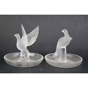 Lalique (France) ring and pin dishes - price guide and values