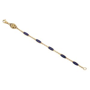 An enamel bracelet by Faberge, comprising five elliptical…