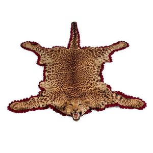 A taxidermy Panthera pardus (leopard) skin with fully…