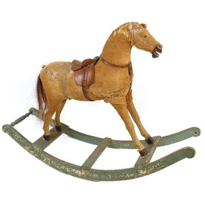 Vintage Rocking Horse with Distressed Appeal - Rocking & Carousel ...