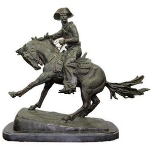 Bronze figure group 'Cowboy', after Frederic Remington bearing…