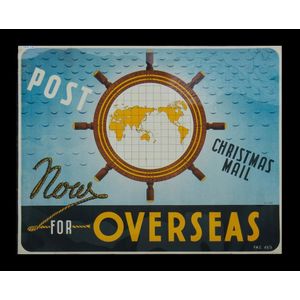 Post office poster Pmg 5/49 May,1949 'Post Christmas mail now…
