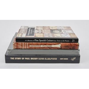Four books on guitar history and musical Instruments, the story…