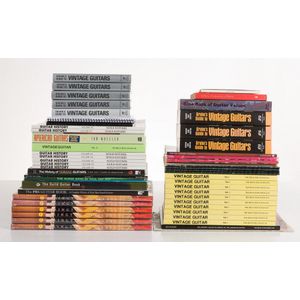 A collection of guitar reference books, Concerning Guild,…