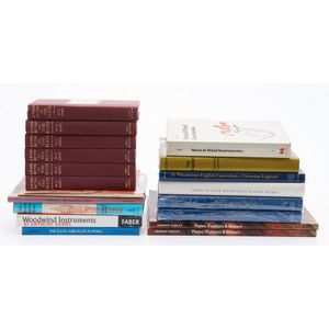 A collection of books on wind Instruments, including Index of…