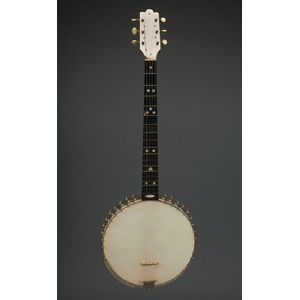 English six string banjo, circa 1900s, open back, with 38…