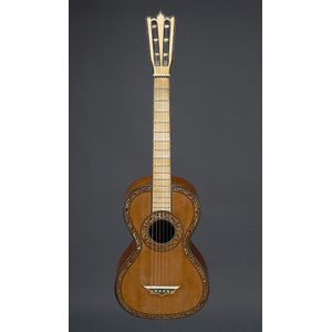 Spanish guitar, circa 1860, the headstock, fingerboard and neck…