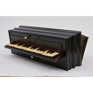 French accordion, circa 1870, with an ebonized body. In a…