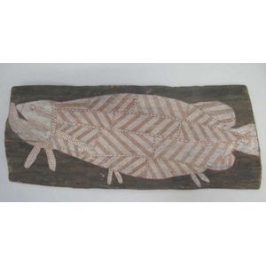 David Milaybuma Barramundi bark painting djirrama from Western…