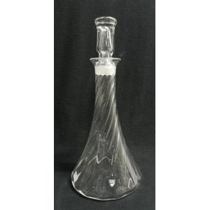 An Orrefors, Sweden decanter, trumpet shapes with twist pattern,…