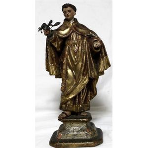 An early 19th century Santos figure of Saint Francis of Assisi