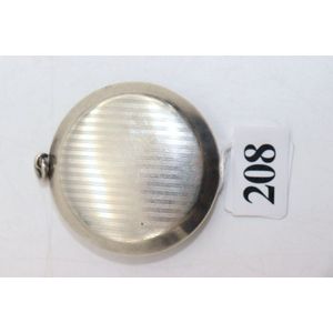 English sterling silver pill box, turned decoration to lid and…