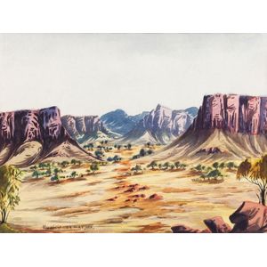 Maurice Namatjira (1938-1977): Hermannsburg school landscape…